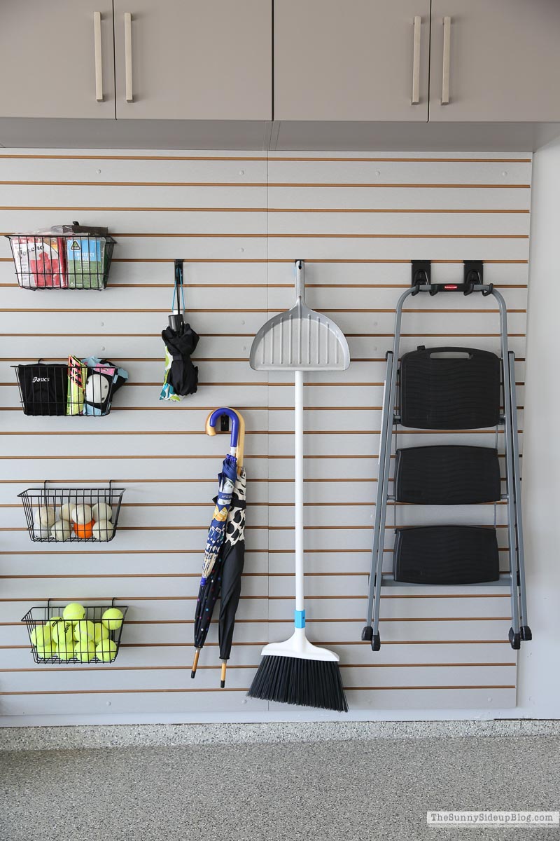 Organized Garage Slat Wall (Sunny Side Up)