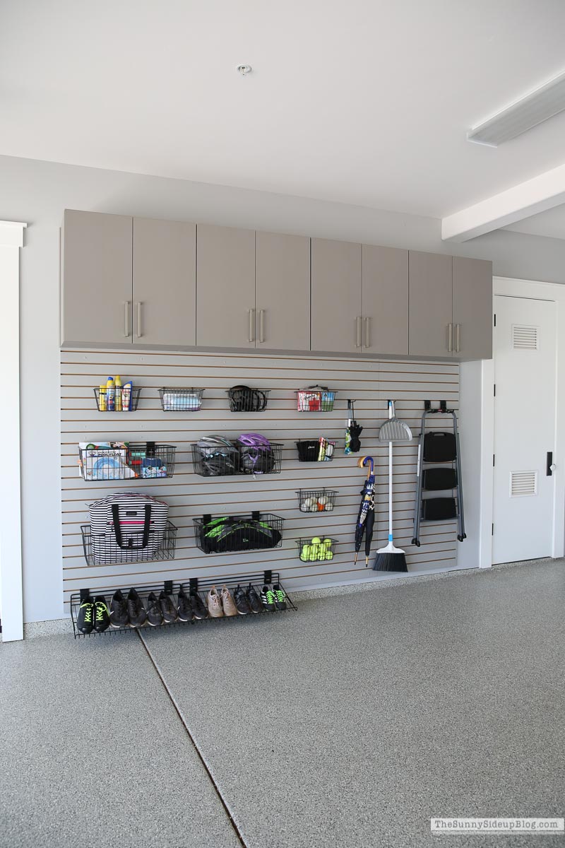 Organized Garage Slat Wall (Sunny Side Up)