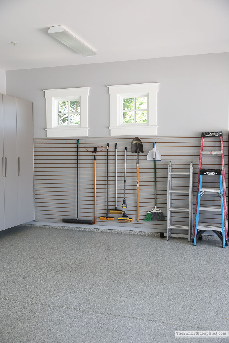 Organized Garage Slat Wall (Sunny Side Up)