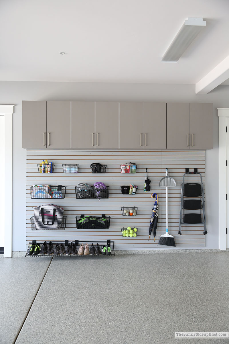 Organized Garage Slat Wall (Sunny Side Up)