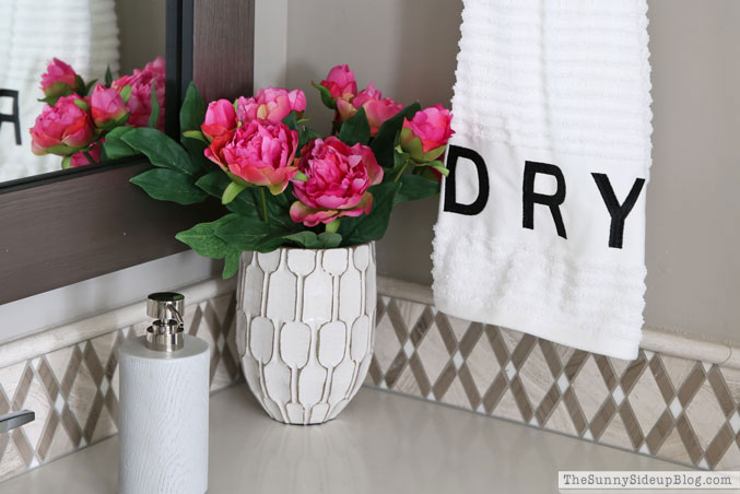 Organized Bathroom Progress!