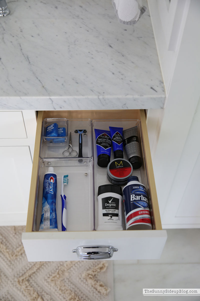 Organized Bathroom Drawers - The Sunny Side Up Blog