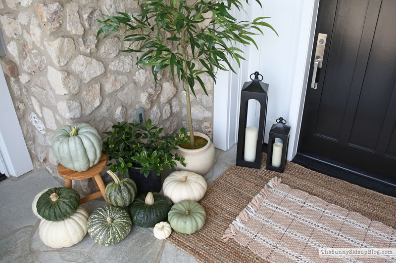 Green and White Fall Porch (Sunny Side Up)