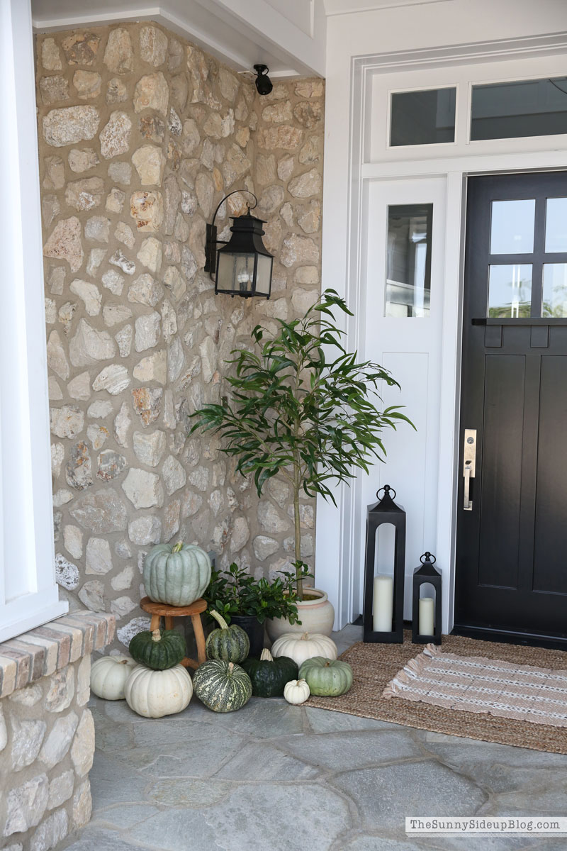 Green and White Fall Porch (Sunny Side Up)