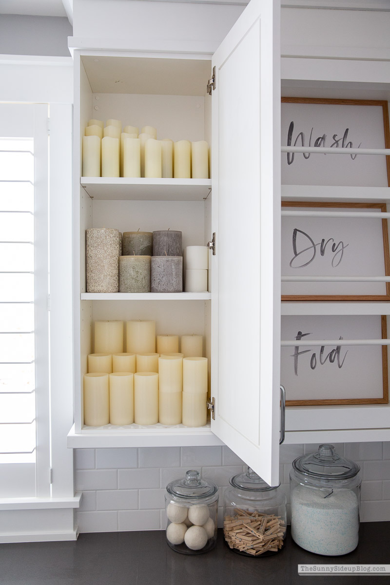 Organized Laundry Room Cupboards and Drawers - The Sunny Side Up Blog