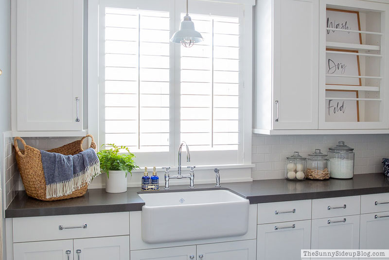 Organized Laundry Room Cupboards and Drawers