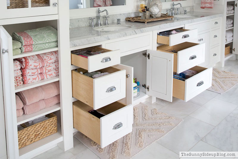 Organized Bathroom Drawers - The Sunny Side Up Blog