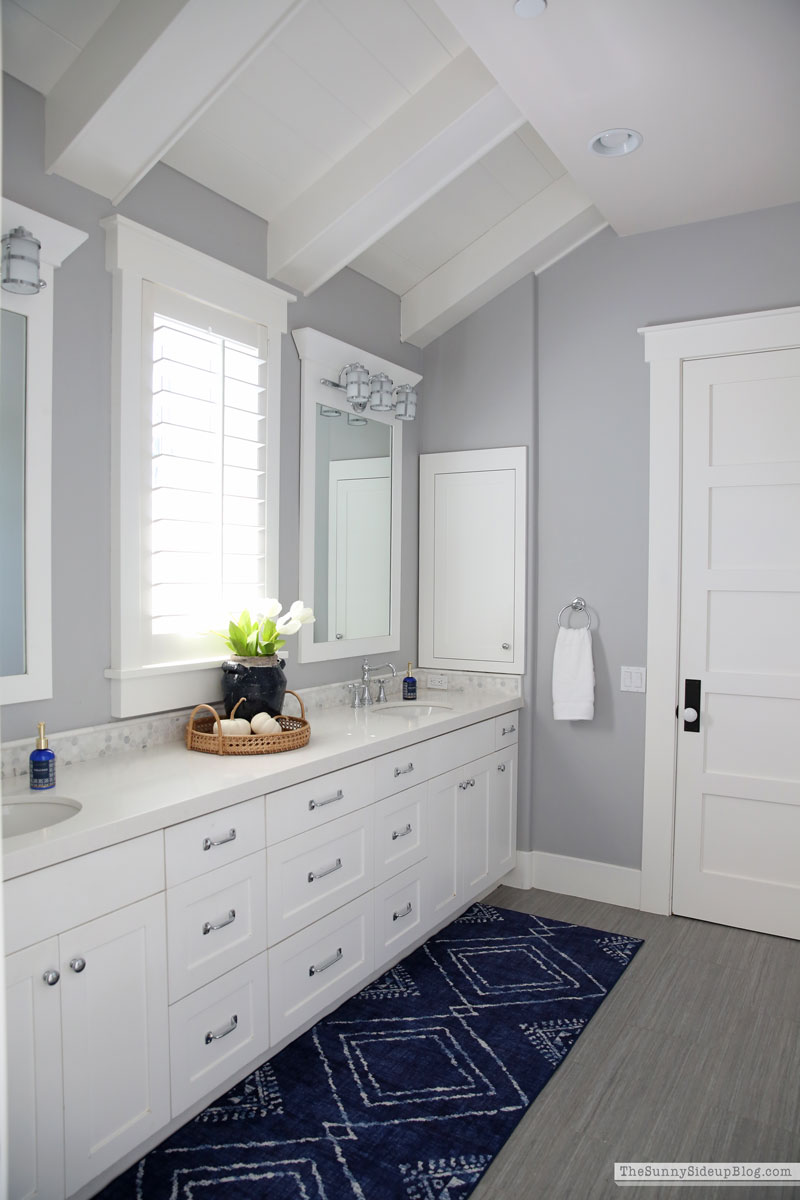 Master Bathroom Shelves/Tub - The Sunny Side Up Blog