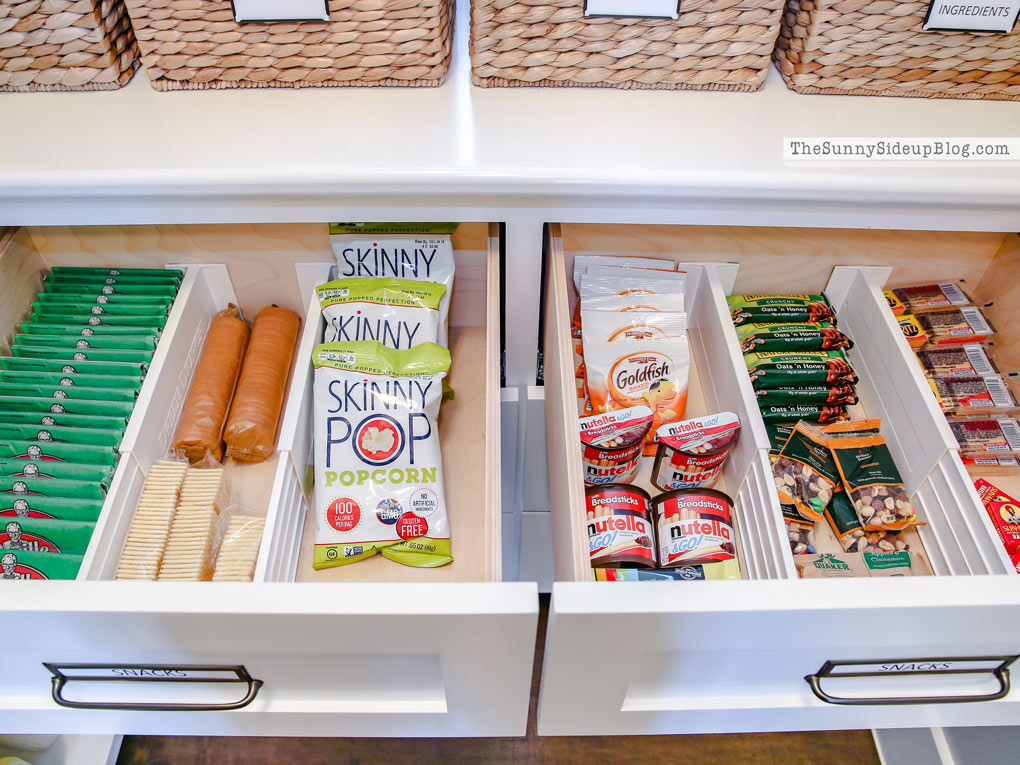 Kitchen and Pantry drawer Organization 