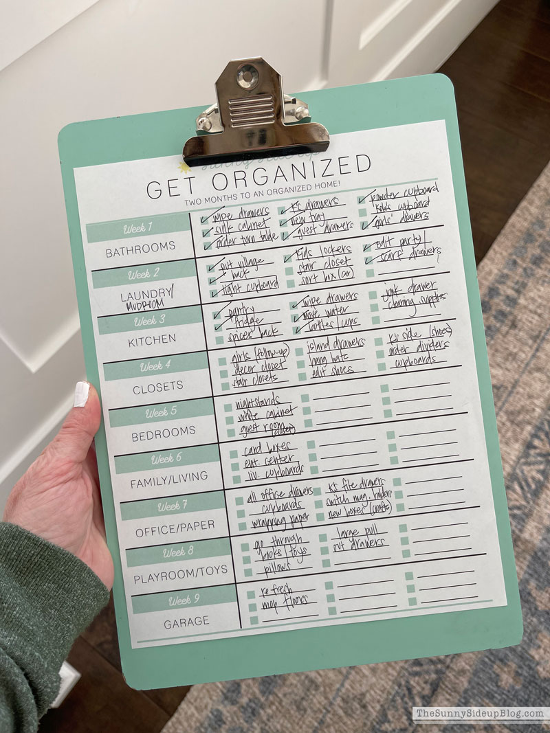 Get Organized Challenge (Sunny Side Up)
