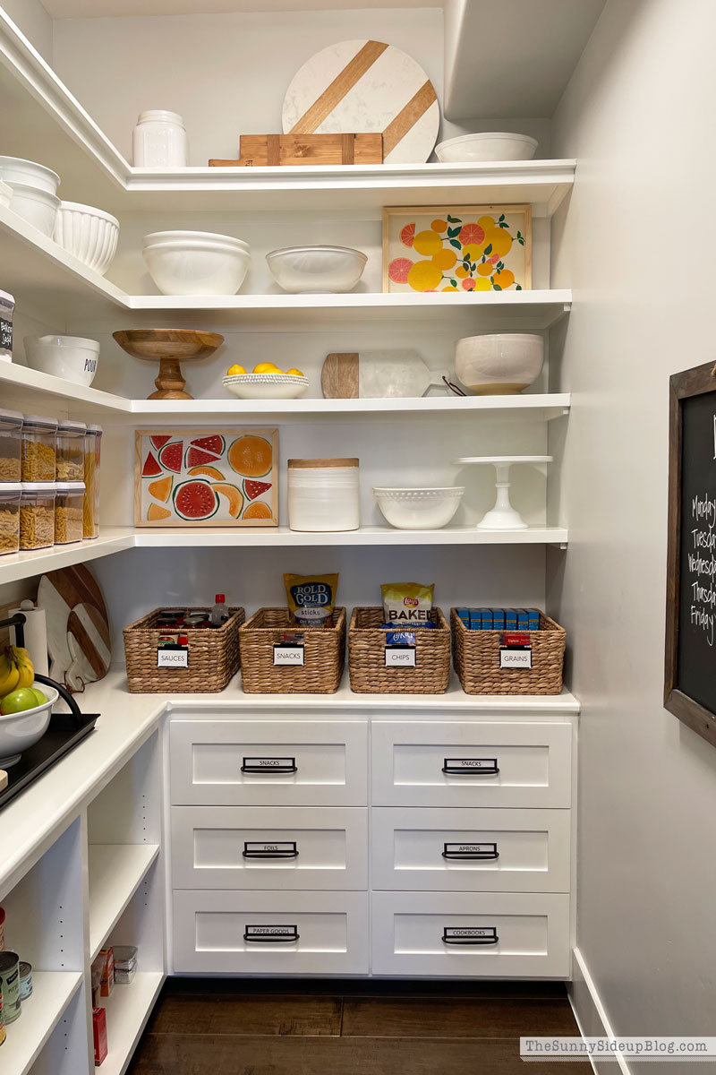 Kitchen and Pantry drawer Organization 