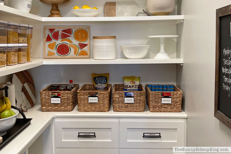 Organized Pantry and Ziploc Bag Drawer