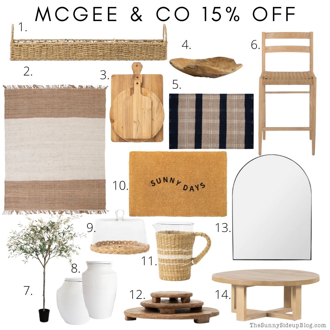 McGee & Co 15% off (thesunnysideupblog.com)