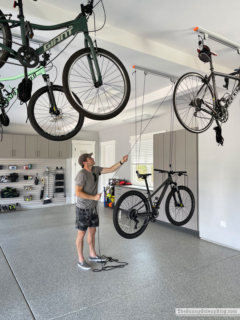 Hanging Bike Garage Organization (Sunny Side Up)