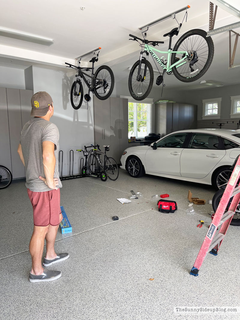 Hanging Bike Garage Organization (Sunny Side Up)