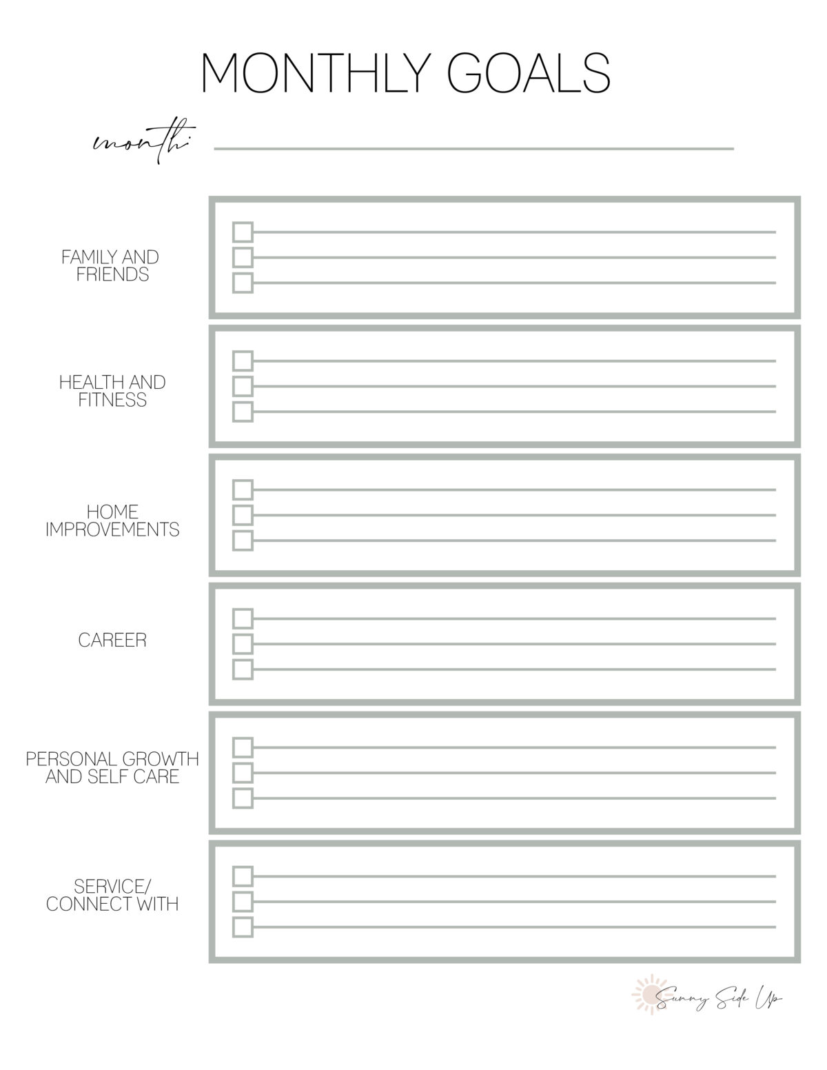 New Year/Organizing Challenge (Sunny Side Up)