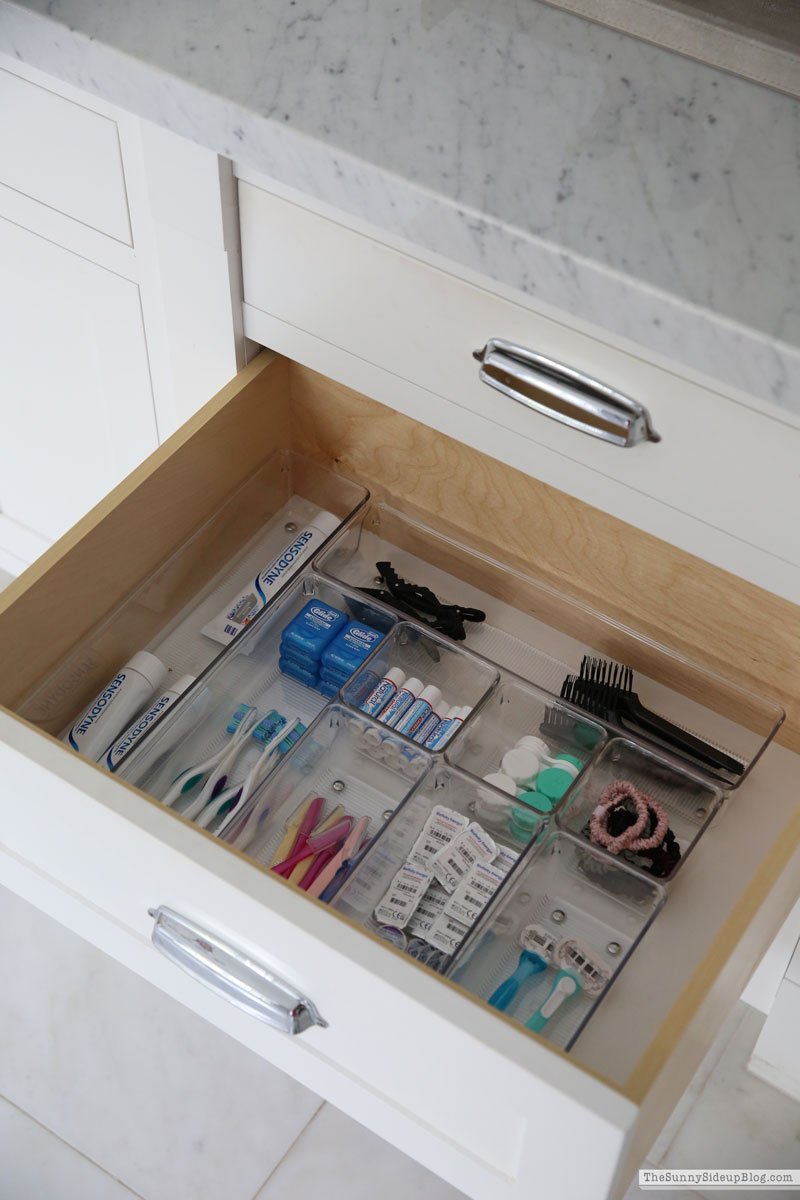 Organized Bathroom Drawers - The Sunny Side Up Blog