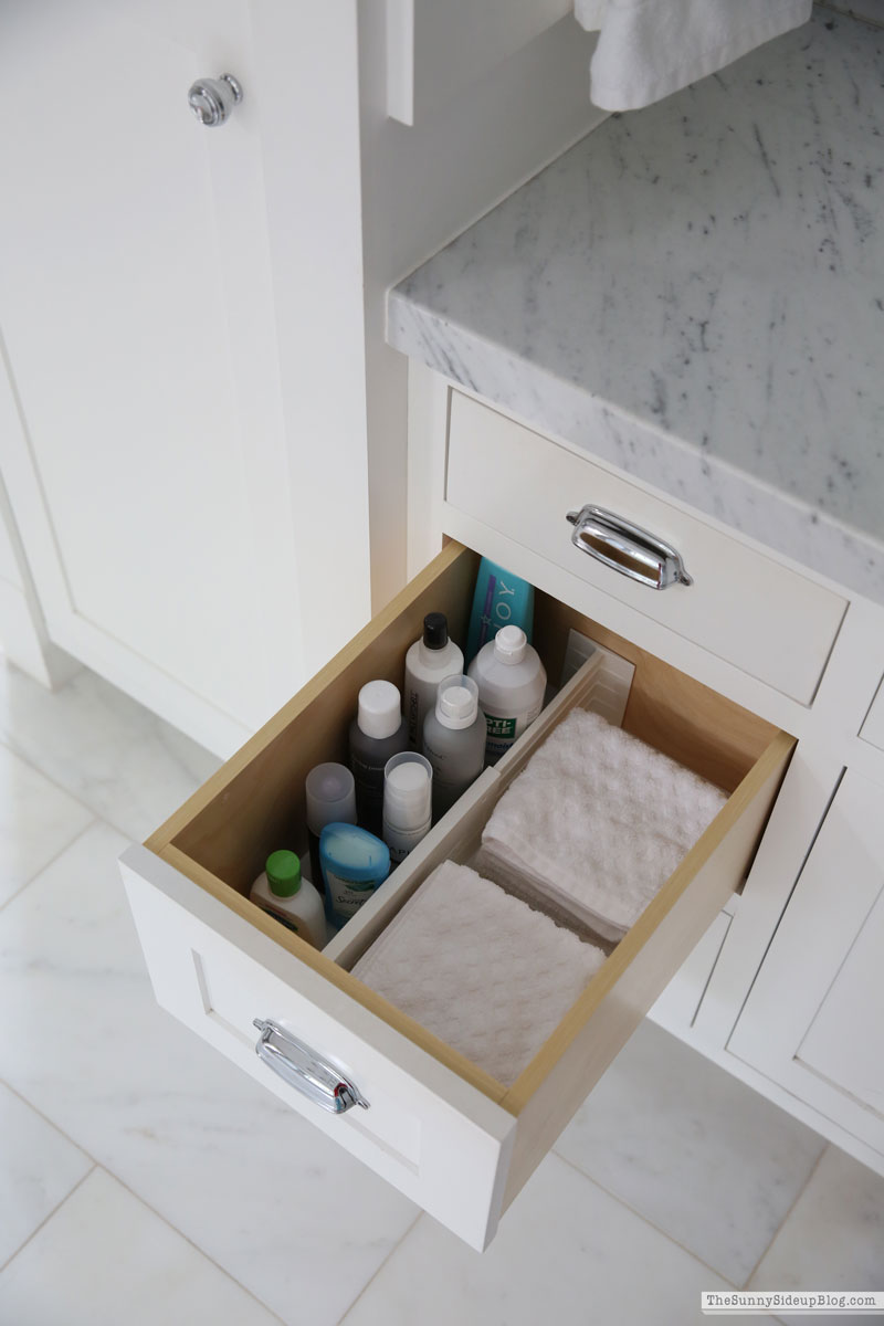 Organized Bathroom Drawers - The Sunny Side Up Blog  Bathroom drawer  organization, Bathroom drawers, Clever bathroom storage