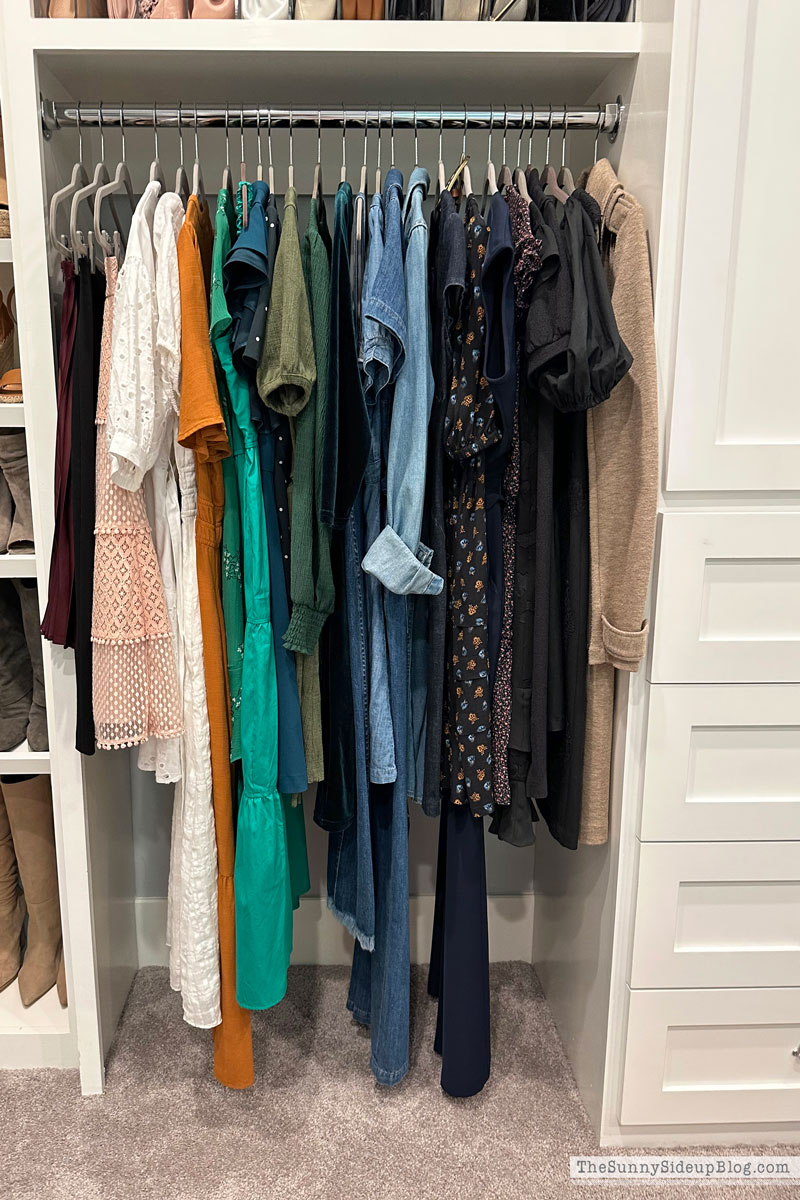 Organized Closet Progress (Sunny Side Up)
