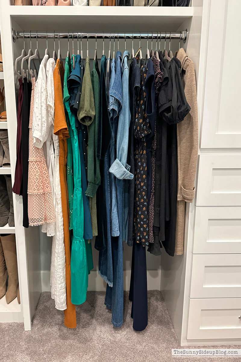 Organized Closet Progress (Sunny Side Up)