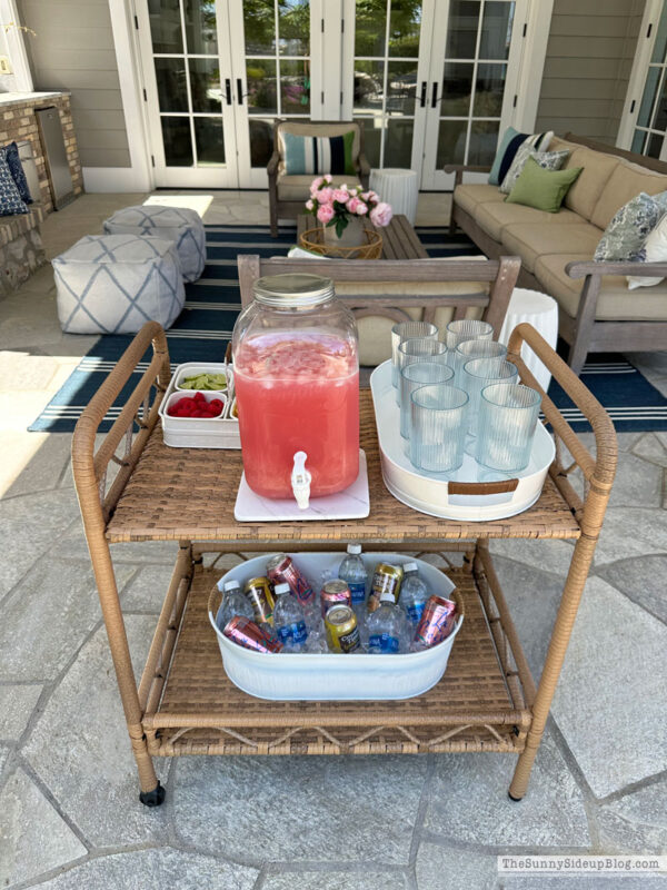 Wicker Bar Cart & Entertaining Favorites The Sunny Side Up Blog