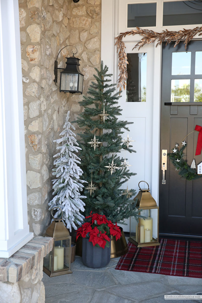 Red and Gold Holiday Porch (Sunny Side Up)