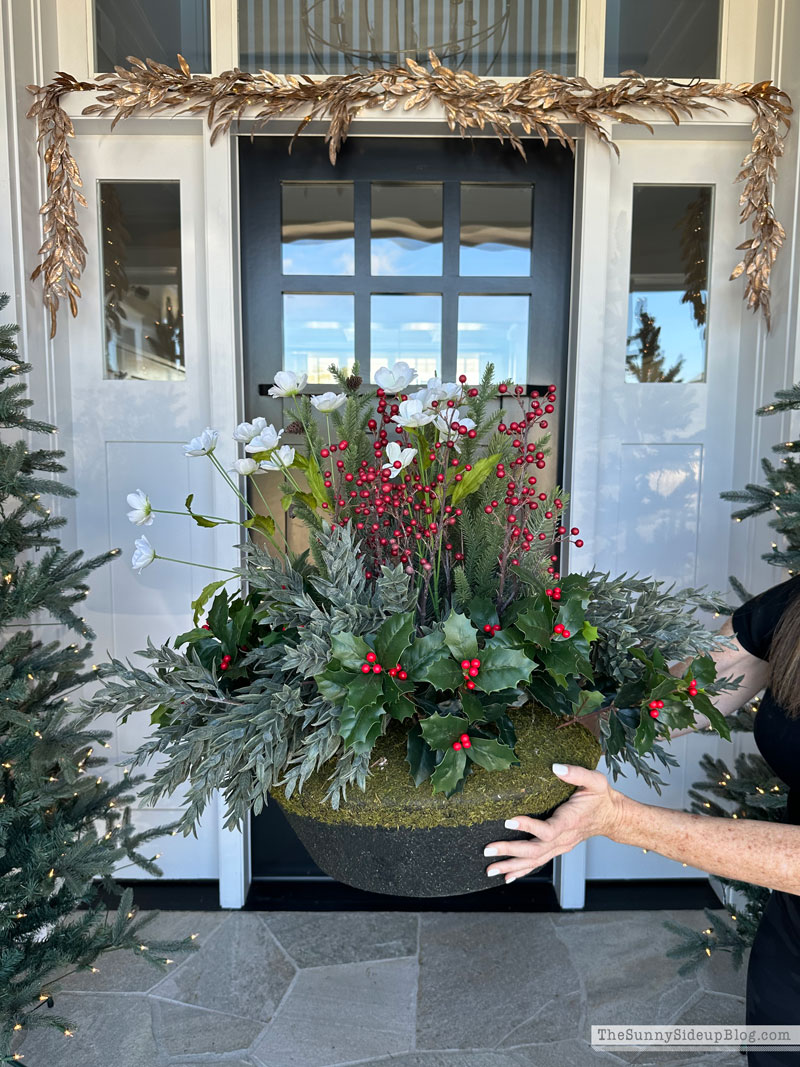 Red and Gold Holiday Porch (Sunny Side Up)