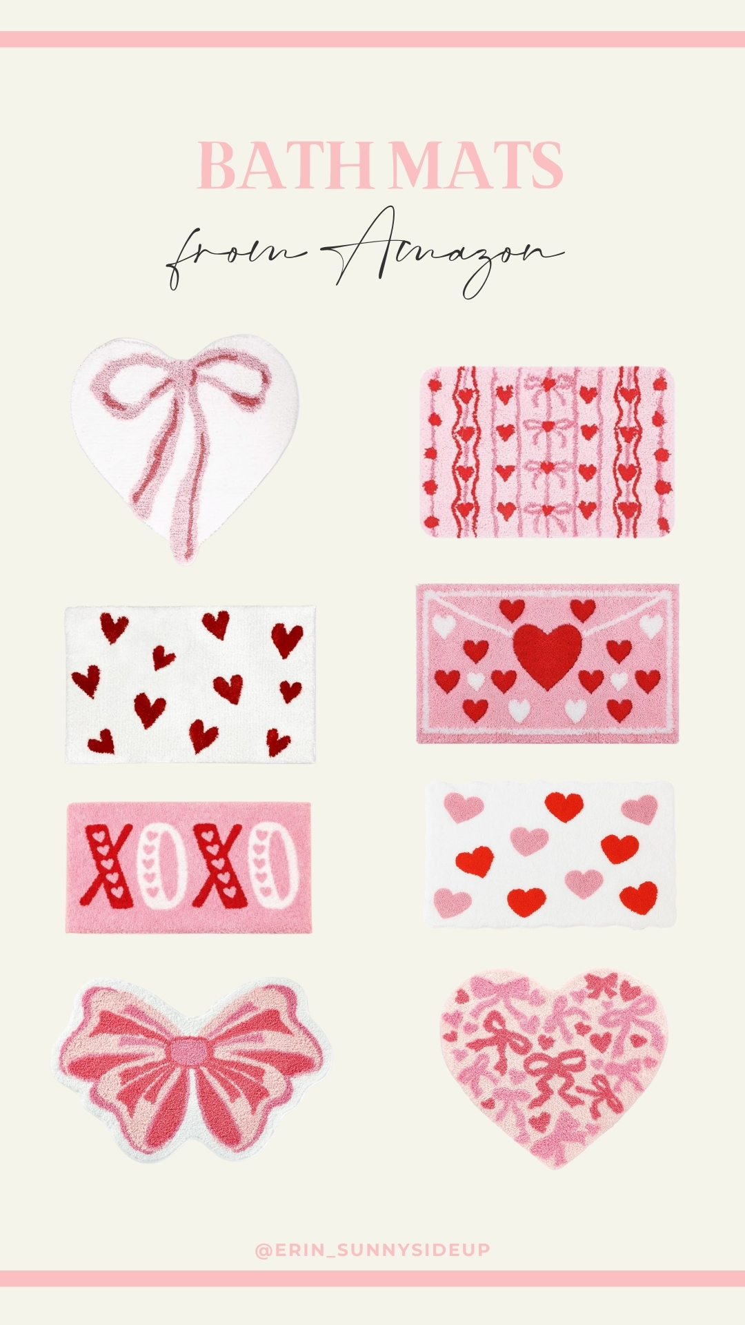 Valentine's Day Bath Mats (Sunny Side Up Blog) 