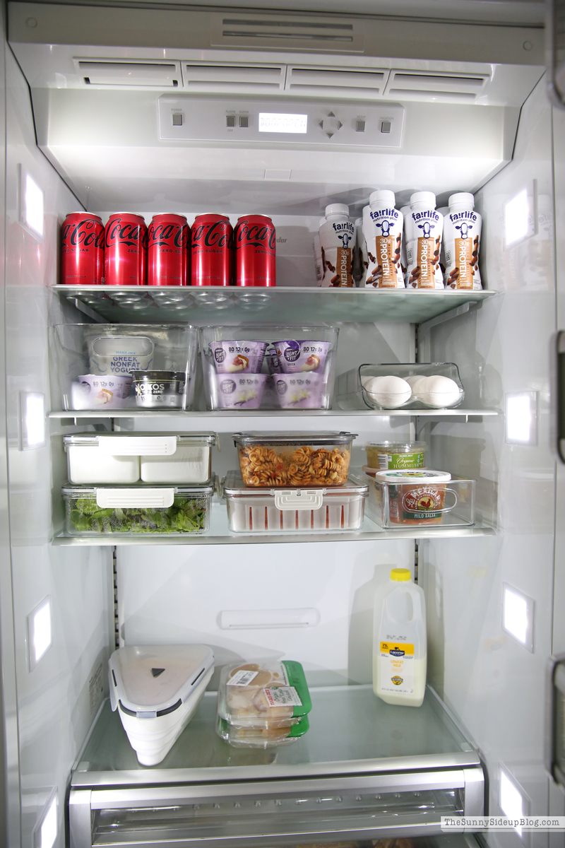 Fridge Organization and a recipe (Sunny Side Up)