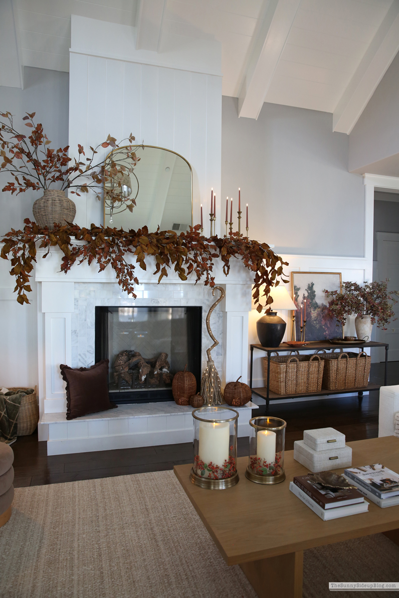 Cozy Fall Mantel (Sunny Side Up)