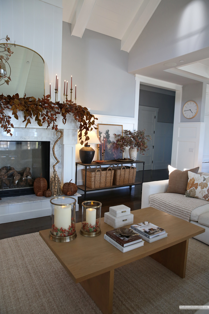 Cozy Fall Mantel (Sunny Side Up)